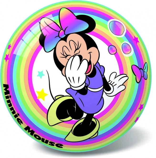 Tęczowa piłka Minnie 14 cm