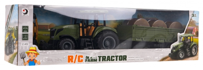Ciągnik z przyczepą zielony R/C