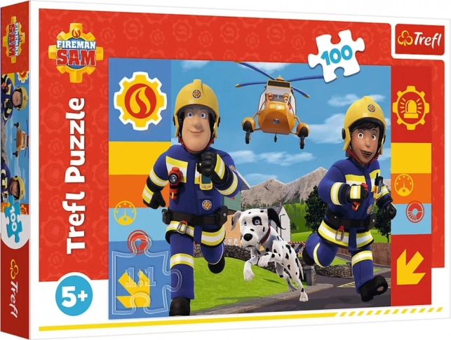 Puzzle 100 elementów – zawsze pomocny STRAŻAK SAM TREFL