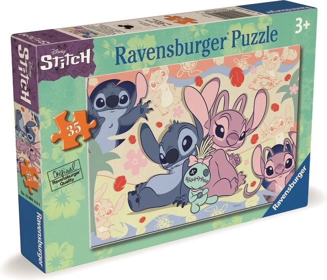 Puzzle Ravensburger Disney Stitch z Angelem 35 elementów