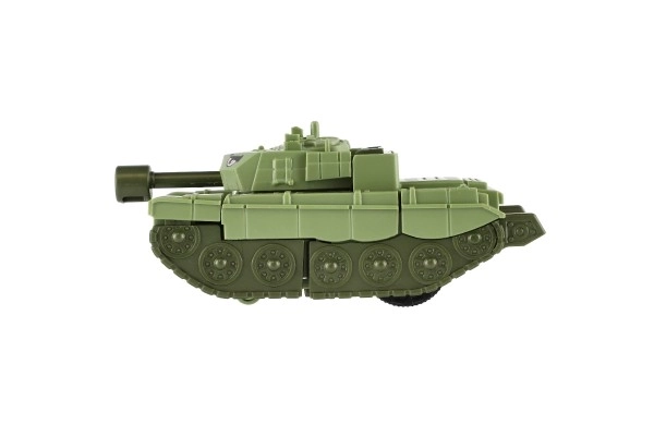 Czołg transformatorowy/robot plastikowy 14cm na bezwładnik 3 kolory