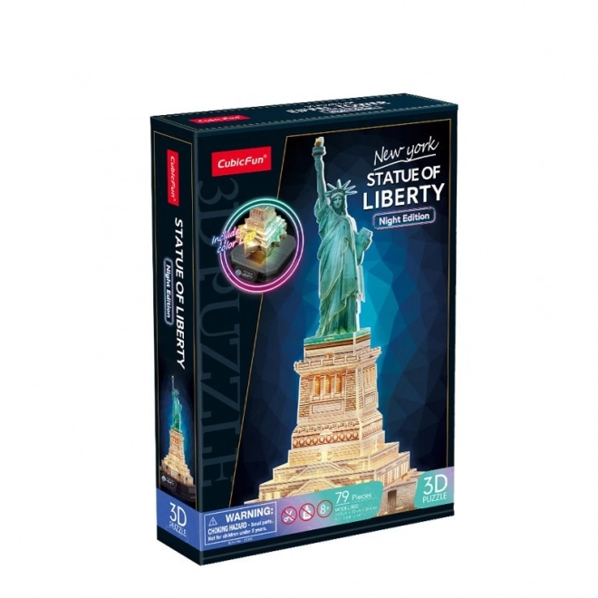3D LED układanka Statua Wolności (nocna wersja)