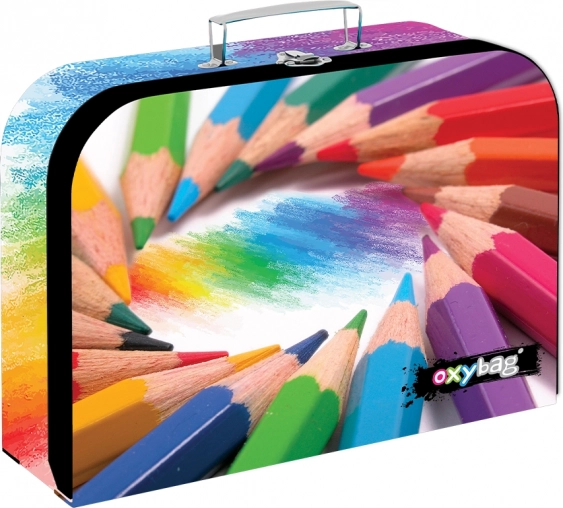 Dziecięca teczka/kufer z laminatu Kredki 34 cm