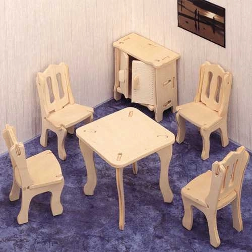Woodcraft drewniane 3D puzzle jadalnia