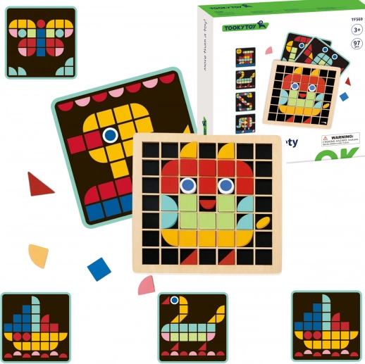 Drewniana mozaika Tooky Toy Montessori