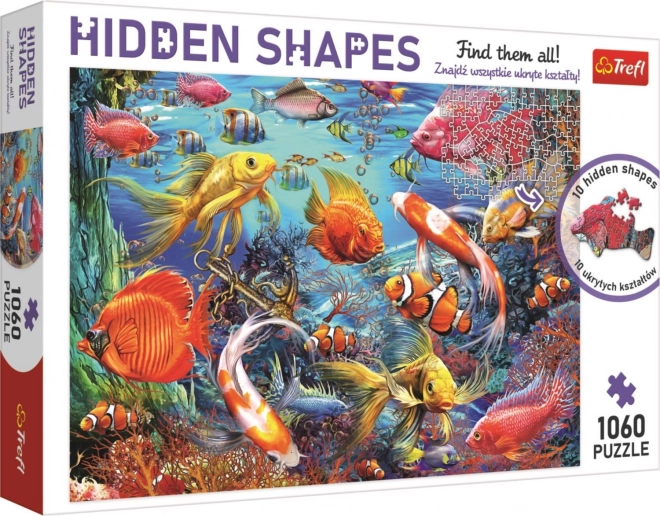 TREFL Puzzle Ukryte Kształty: Podwodne życie 1060 elementów