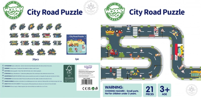 Woopie Green miejskie puzzle dla dzieci - Autodrom