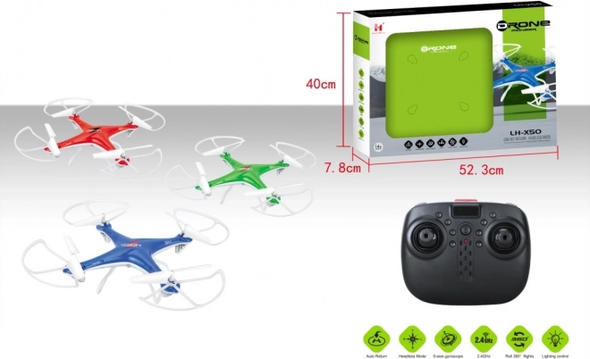 Dron Pioneer z 6‑osiowym żyroskopem i automatycznym powrotem