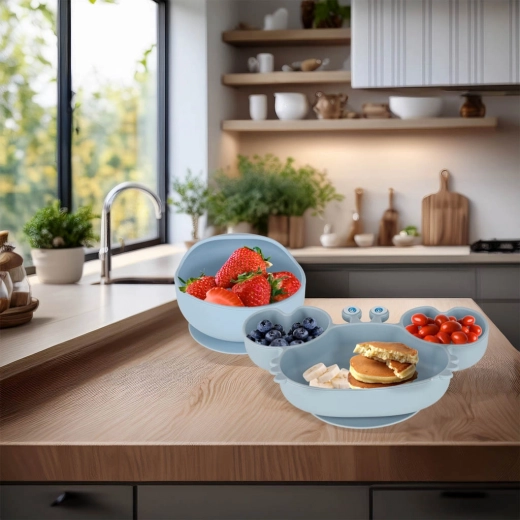 Stabilny talerz i miska z przyssawką