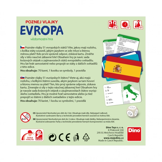 Dino Gra Podróżna Poznaj Flagi Europy