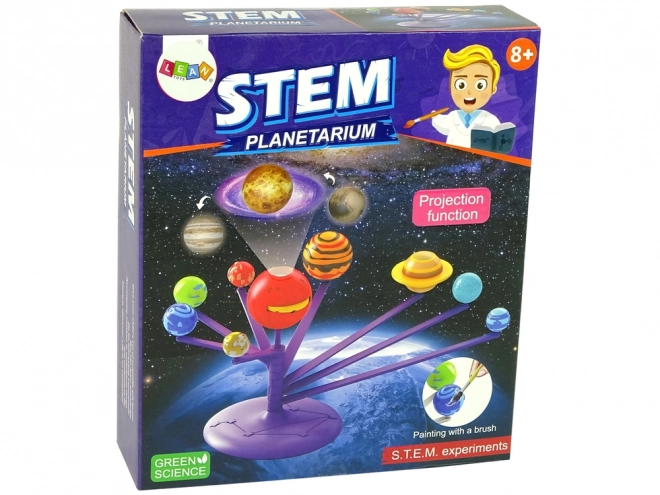 Zestaw edukacyjny ruchome planetarium do malowania
