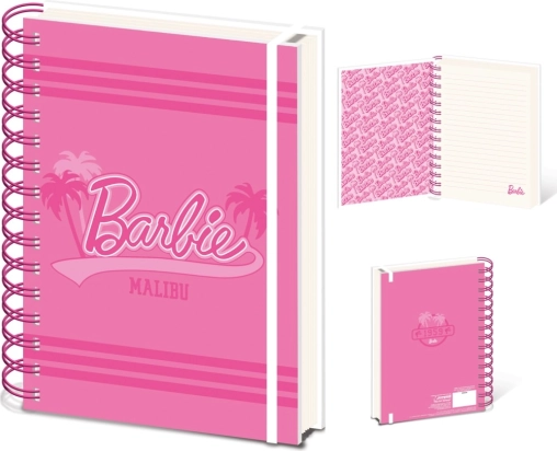 Notes w kratkę A5 na spirali BARBIE (Malibu) – liniowany