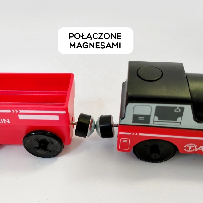 Elektryczna lokomotywa z magnetycznymi wagonami