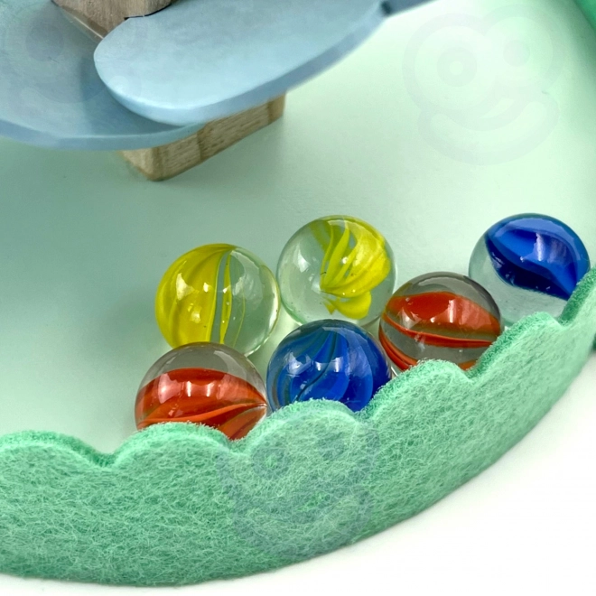 Drewniana spiralowa wieża Tooky Toy dla dzieci