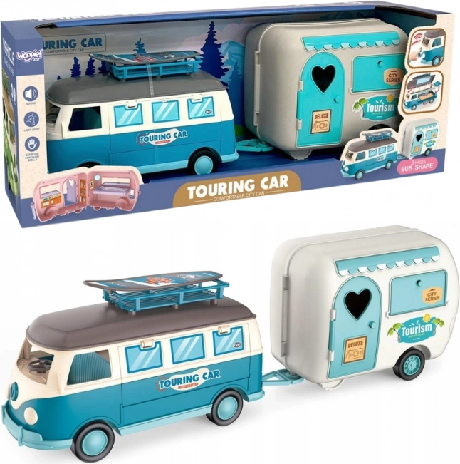 Woopie Karavan XL dla lalek Zestaw kempingowy z przyczepą