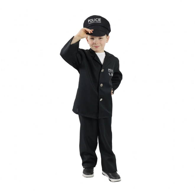 Dziecięcy kostium policjanta z czapką - czeski nadruk (S) e-opakowanie