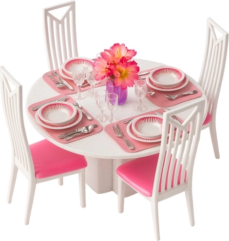 Kompletna jadalnia dla 4 lalek