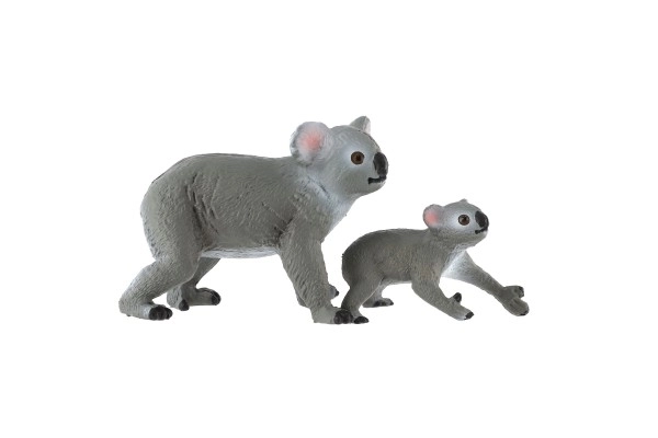 Koala niedźwiedzia 2 sztuki samica z młodym plast zooted 4-6cm w woreczku