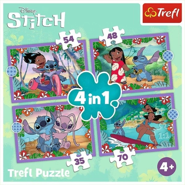 Puzzle Lilo & Stitch 4w1 Szalony dzień Trefl