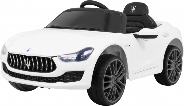 Elektryczny samochodzik Maserati Ghibli dla dzieci z pilotem – Biały