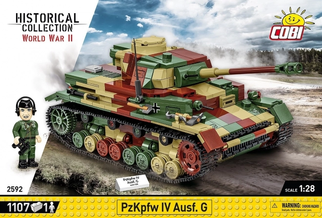 Zestaw II Wojna Światowa Panzerkampfwagen IV Ausf. G z 1107 elementów