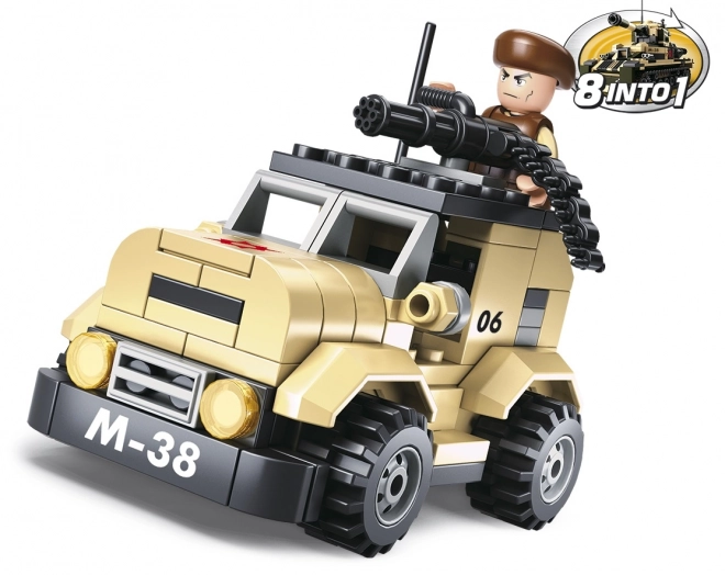 Sluban Army 8into1 M38-B0587A Wóz patrolowy
