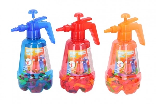 Pompka do bomb wodnych + 100 sztuk bomb mix kolorów plastik 30cm