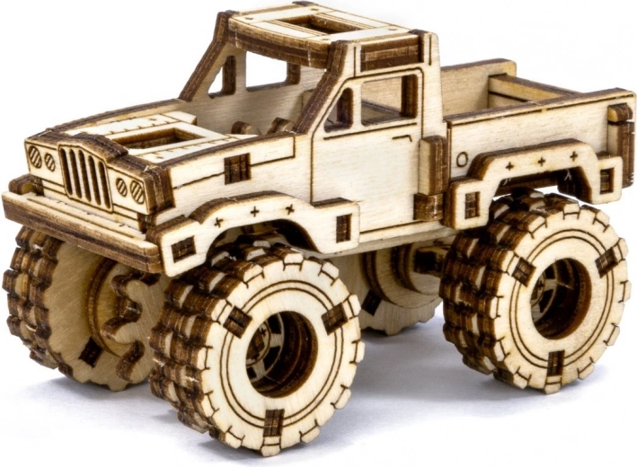 Drewniane puzzle 3D – monster truck do złożenia