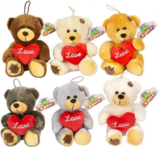Pluszowy miś z sercem Love 14 cm