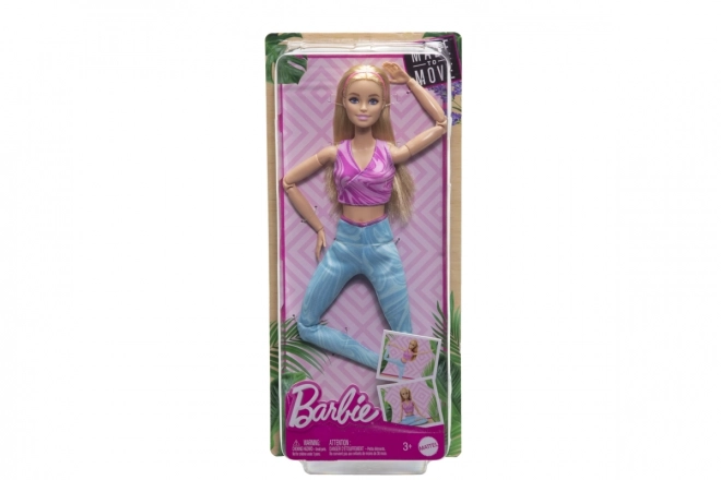 Barbie w ruchu - Blondynka w niebieskich legginsach HRH27