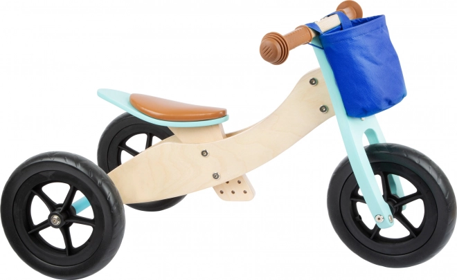 Drewniane rowerki biegowe Maxi turkusowe dla dzieci 2w1