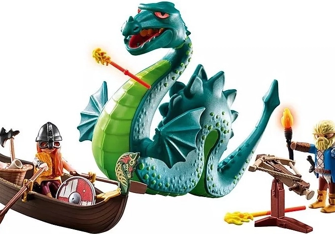 Zestaw figurek My Life Wiking z wężem morskim