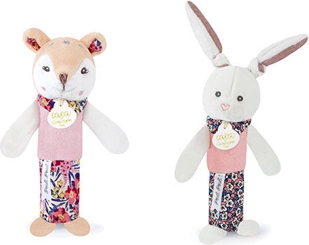 Pluszowa piszcząca grzechotka DOUDOU 17 cm
