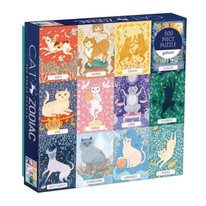 Puzzle Koci Zodiak 500 elementów od Galison