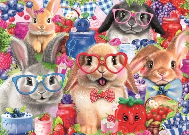 RAVENSBURGER puzzle Króliczki i owoce leśne 35 elementów