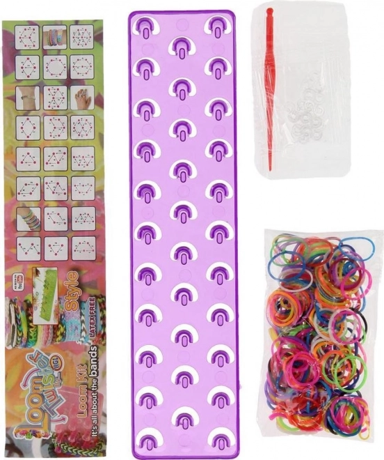 Loom zestaw z 200 kolorowymi gumkami
