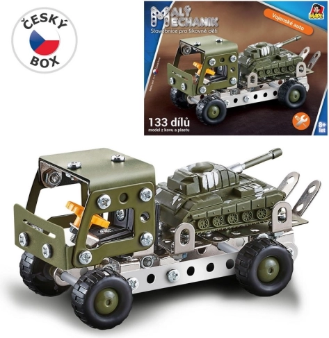 Mechanik wojskowe auto - zestaw konstrukcyjny dla dzieci