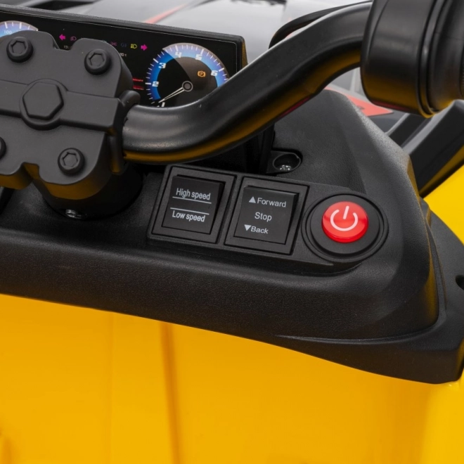 Żółty sportowy dziecięcy quad TX ATV