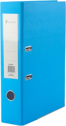 Segregator na dokumenty A4 80 mm niebieski z mechanizmem dźwigniowym