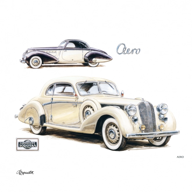 Kalendarz notatkowy Classic Cars – Václav Zapadlík, 2025, 30 × 30 cm