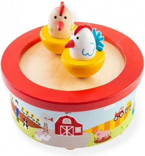 Drewniana pozytywka farma BIGJIGS TOYS