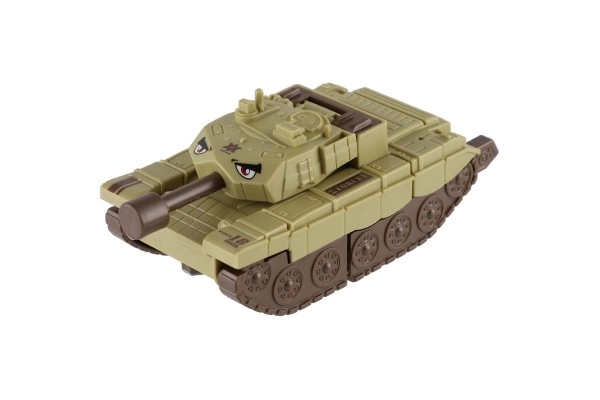 Czołg transformatorowy/robot plastikowy 14cm na bezwładnik 3 kolory