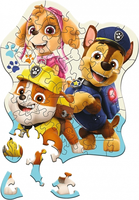Drewniane dwustronne puzzle Psi Patrol 50 elementów