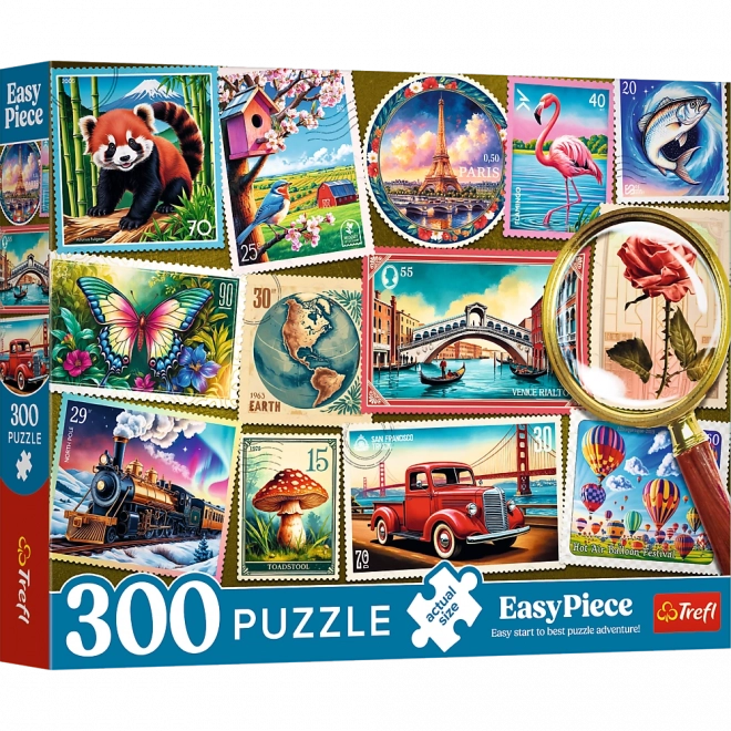 Puzzle Znaczki Pocztov	f - 300 Kawałków Trefl