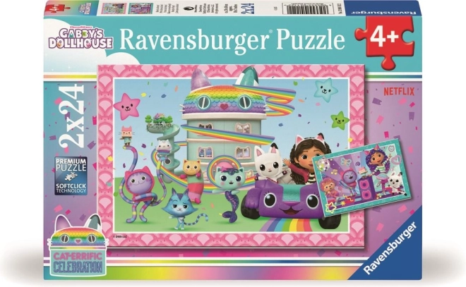 Ravensburger puzzle Gabin magiczny domek 2x24 elementów