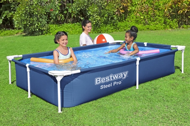 SplashJr Steel Pro 221x150x43 BESTWAY Basen stelażowy + zestaw naprawczy