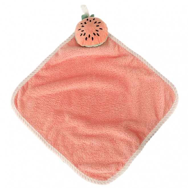 Dziecięcy ręcznik do przedszkola 30x30cm różowy arbuz