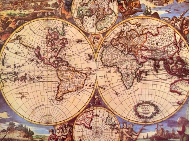 Antyczna mapa świata puzzle 1000 elementów