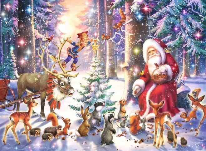 Puzzle Święta w lesie XXL 100 elementów