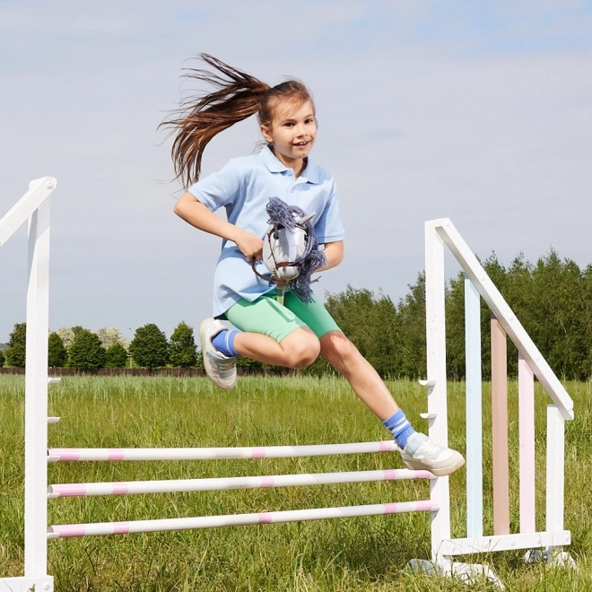 HOPPIHORSE koń na kiju hobby horse rozmiar A4 szary
